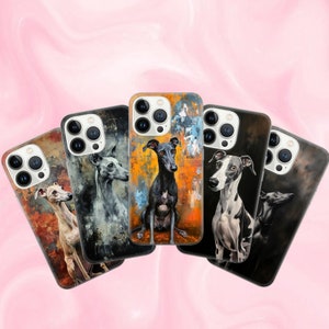 Greyhound Phone Case Canine racing dog Cover for iPhone 16 Pro Max, 15 Plus, 14, 13, 12, 11, XS & Samsung S24, S23, A55, A54, Pixel 9 Pro, 8