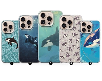 Orca Phone Case Killer whale Cover for iPhone 16 Pro Max, 15 Plus, 14, 13, 12, 11, XS & Samsung S24, S23, A55, A54, Pixel 9 Pro, 8