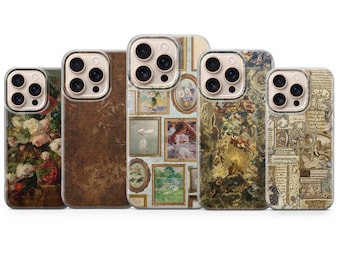 Antique art Phone Case Classic Art Cover for iPhone 17 16 15 14 Pro Max, Samsung S25 S24 S23, Pixel 9 Pro