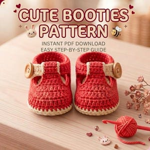 Patrón de botitas de bebé a crochet fáciles (PDF) / Guía rápida y sencilla / Apto para principiantes / Zapatos para recién nacidos