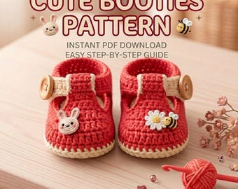 Easy Crochet Baby Booties Pattern PDF | Quick & Easy Guide | Beginner Friendly | Newborn Shoes