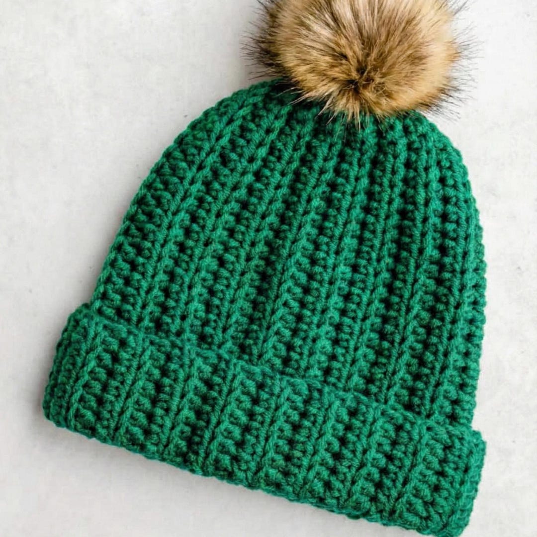 Easy Ribbed Crochet Beanie Pattern - All Sizes, Beginner Friendly (PDF ...