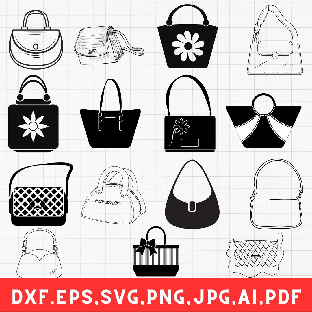 Handbag Svg Bundle Purse Svg Ladies Handbag Silhouette Hand Etsy