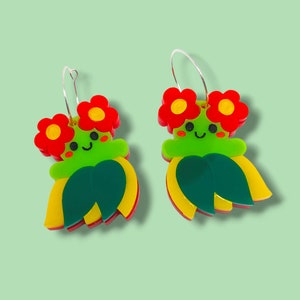 Cute Bellossom earrings laser SVG