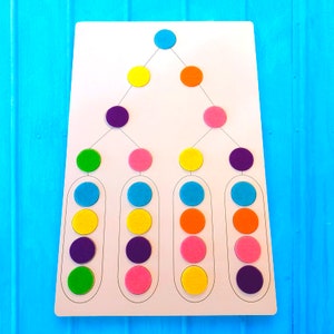 Color Sequencing Aktivität SVG Vorlage zum Laserschneiden - Montessori Lernspiel - Vorschule Lernen Digitale Datei