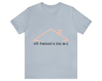 Camiseta de manga corta de jersey unisex terminada en un 95 %