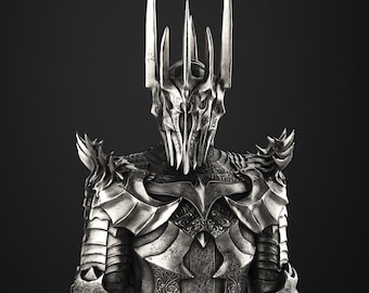 Dark Lord Sauron Bust STL File for 3D Printers - High Quality, Detailed, Supported Version, Instant Digital Download