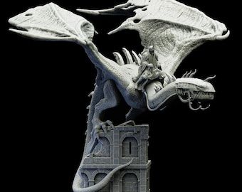 Witch King on Fell Beast STL File for 3D Printers - High Quality, Detailed, Supported Version, Instant Digital Download