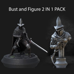 Abby&#39;s Watcher Dark Souls 3 2 in 1 pack STL File for 3D Printers - High Quality, Detailed, Supported Version, Instant Digital Download