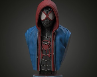 Spider-Man Miles Morales - Busto - STL de alta calidad - Impresión digital 3D - Archivo STL para impresoras 3D - Archivo de impresora 3d - presoportado