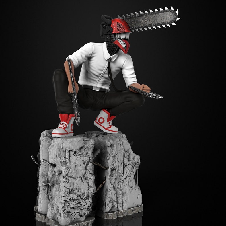 Chainsaw Man Action Figure High Quality STL 3D Digital Printing STL File for 3D Printers 3d