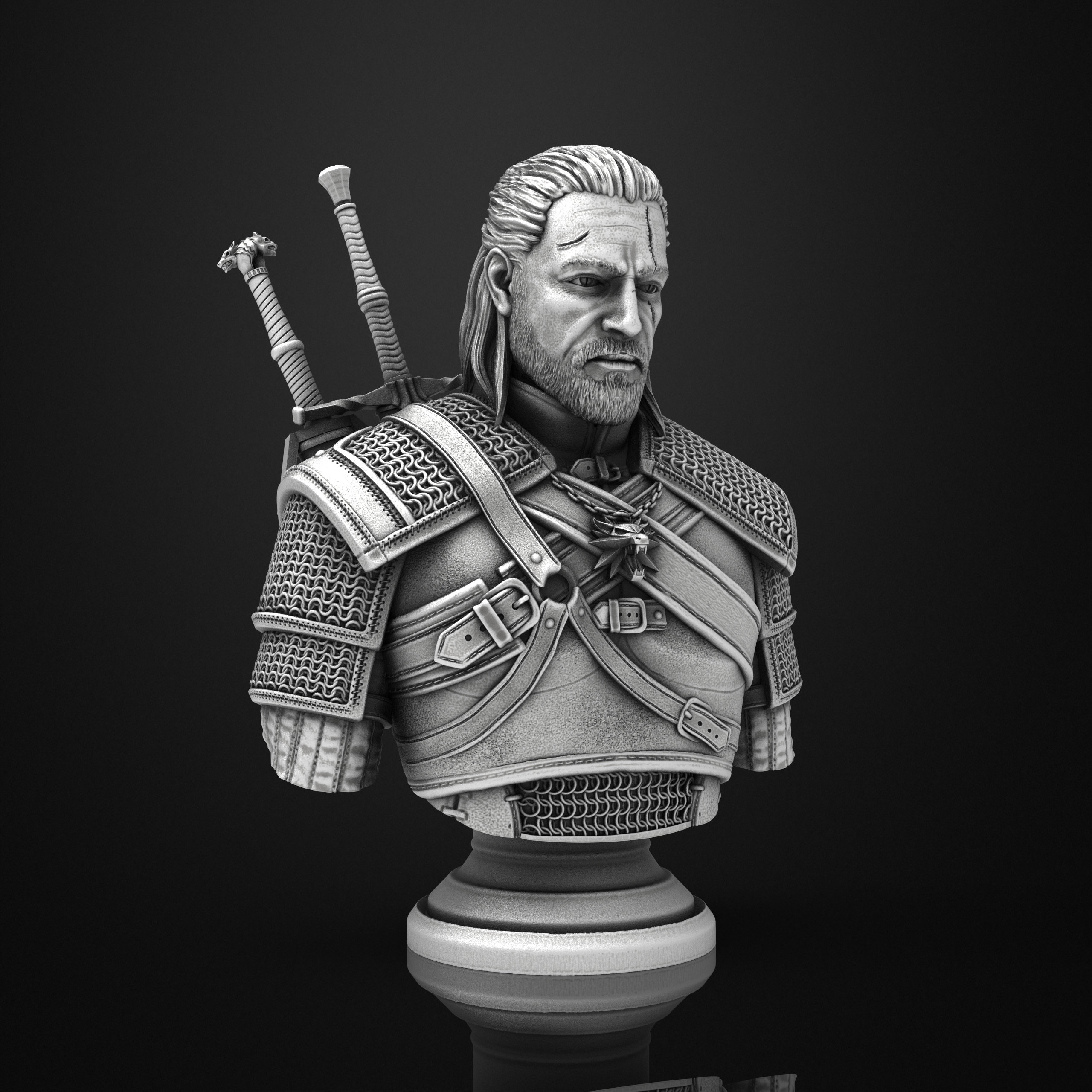 Stampa Incorniciata Ufficiale The Witcher - Geralt Di Rivia. ABYstyle GBEye, Dimensioni 30,5x40,6 Cm. Telaio Spesso 25 Mm E Vetro In Stirene Resistente. Perfetta Per Collezionisti E Fan. - 3