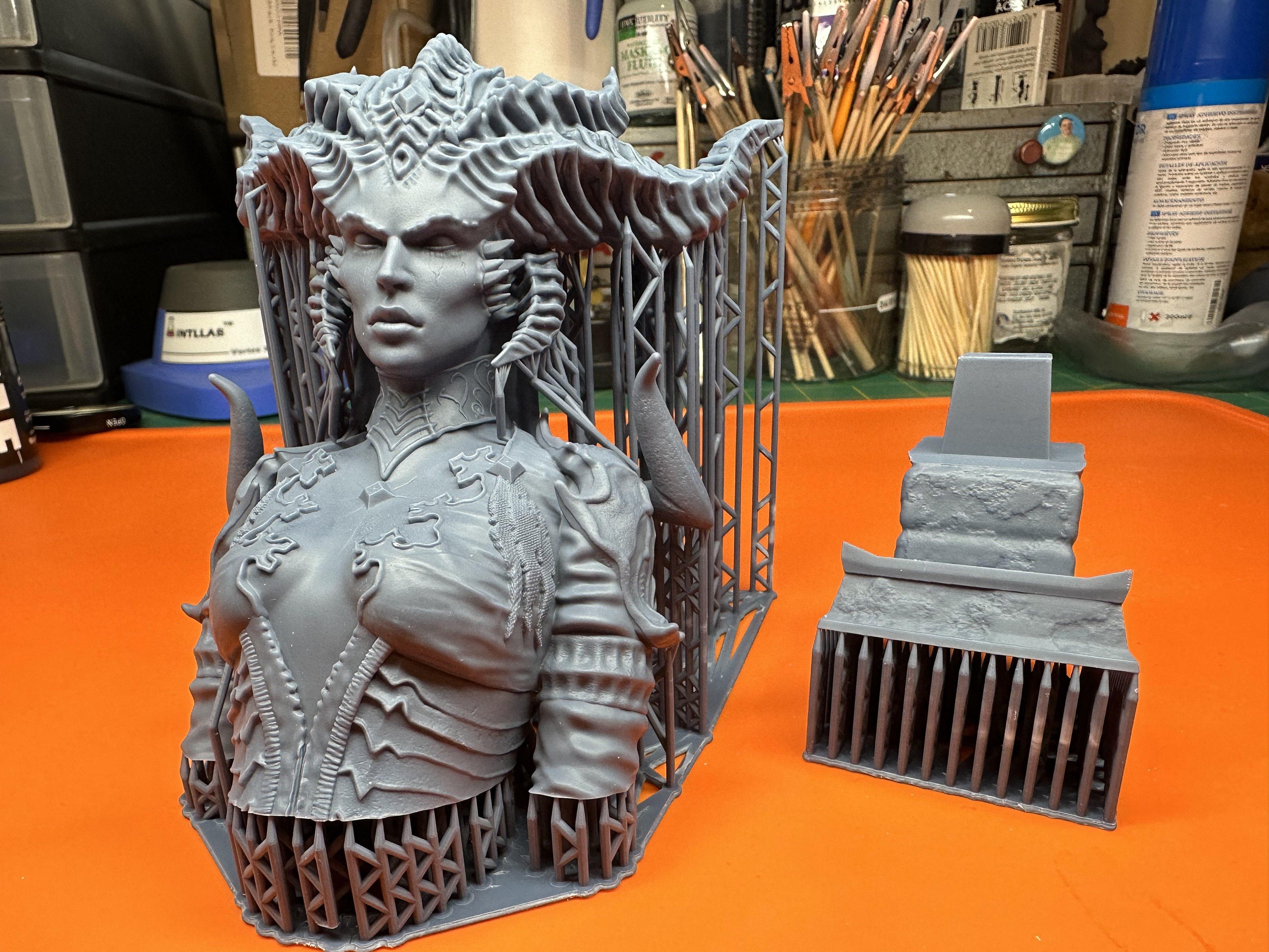Lilith Diablo IV Bust STL File for 3D Printers - High Quality, Detailed ...