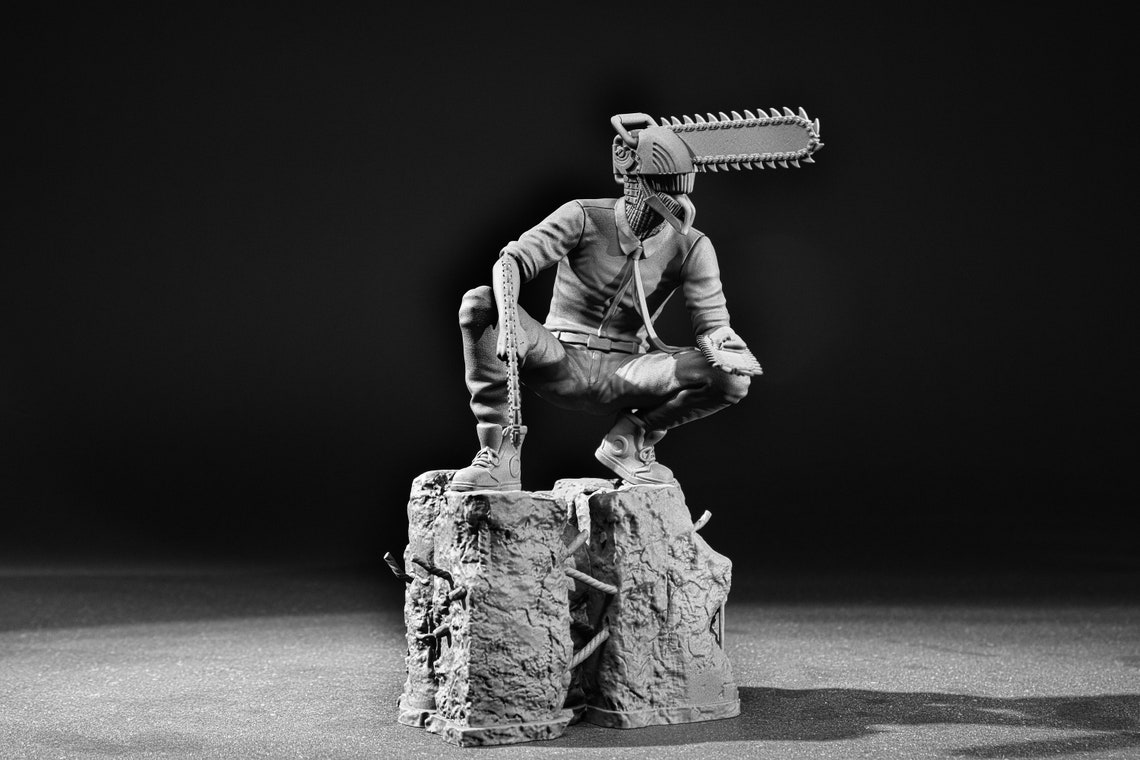 Chainsaw Man Action Figure High Quality STL 3D Digital Printing STL File for 3D Printers 3d