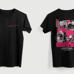 Bocchi Kessoku Band T Shirt Top Design Unisex Ladies Mens Tee Retro Fashion Vintage Shirt S885