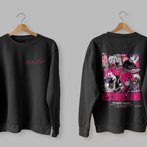 Bocchi Kessoku Band Sweatshirt Top Design Unisex Ladies Mens Tee Retro Fashion Vintage Shirt S118