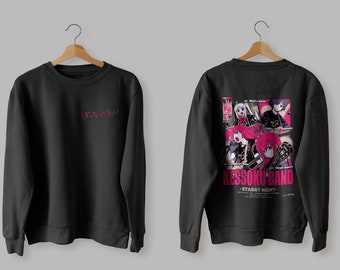 Bocchi Kessoku Band Sweatshirt Top Design Unisex Ladies Mens Tee Retro Fashion Vintage Shirt S118