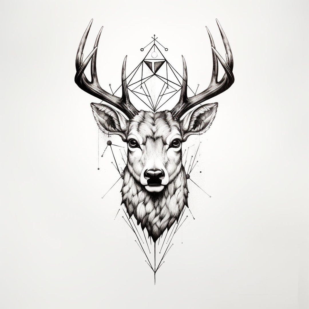 Jeremy Fairman  Deer Skull Tattoo Design 2018