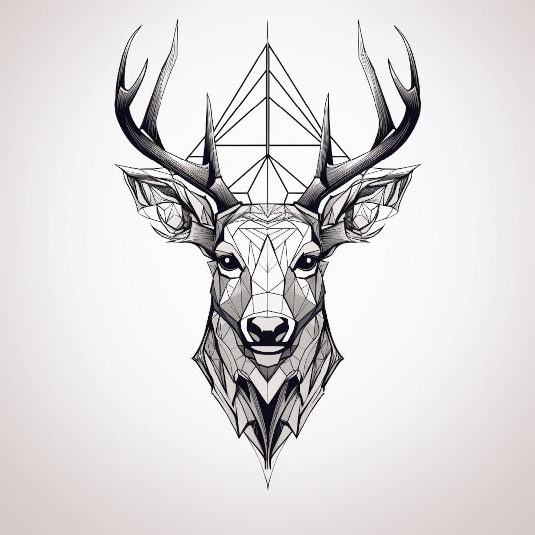 Deer tattoo style Royalty Free Vector Image - VectorStock