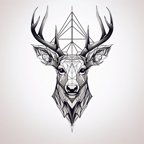 The DeepInk Tattooz - Geometric deer tattoo done by our artist  @kuldeepkrishna369 @thedeepinktattooz Geometric deer tattoos represent  nobility, rebirth, kindness, peace, love, family and intelligence. . . # geometric #geometrictattoo #deertattoo ...