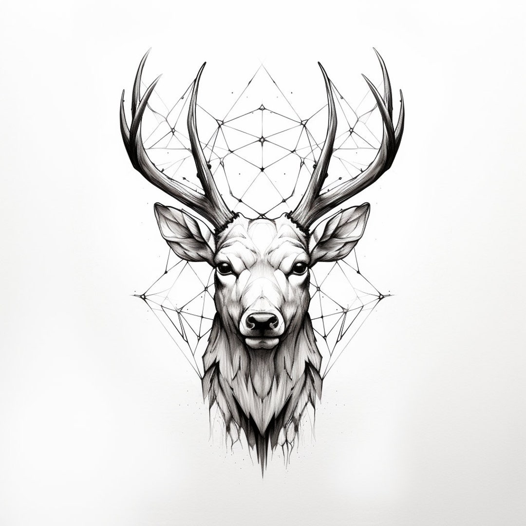 Wild spirit: the deer 🦌 My new dotwork/geometric tattoo design inspired by  the deer and its spiritual meaning. Hope you'll like it! : r/TattooDesigns