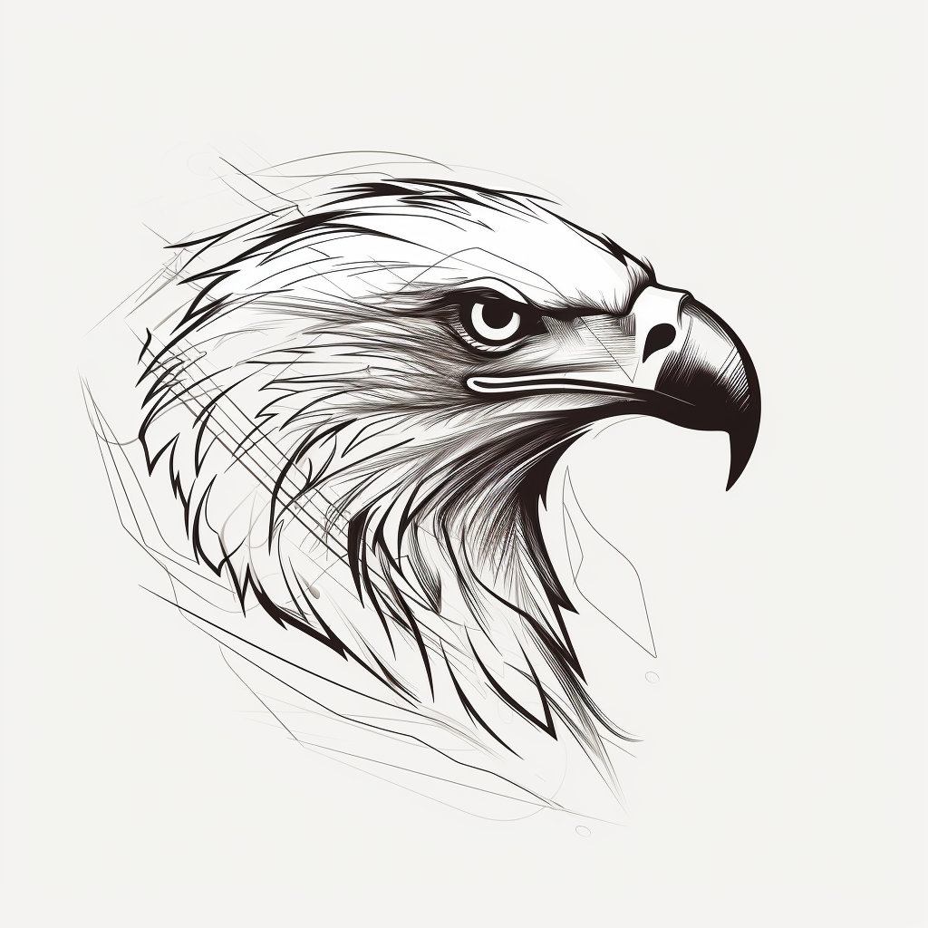 Vintage Majestic Eagle Head Design - Vector design - DgimStudio.com