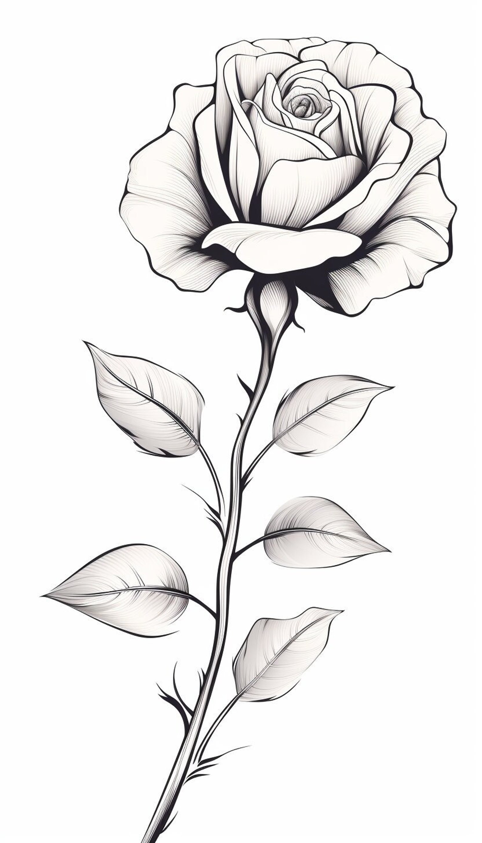 June Birth Flower Tattoo Black and White Rose Design Symbolic Floral