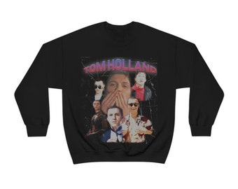 Tom Holland Spiderman Sexy Bootleg 90s Graphic T-Shirt Black