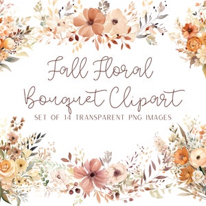 Herbst Blumen Clipart, Terrakotta Blumen, Herbst Blumen Bordüren, Clipart Herbst, Herbst Blumengesteck, Aquarell Herbst Blumenstrauß, Rost Florals