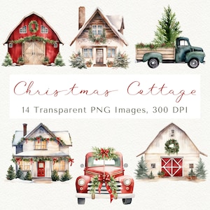 Imágenes Prediseñadas de cabaña de Navidad, imágenes prediseñadas de Navidad acogedoras, imágenes prediseñadas de camión de Navidad, imágenes prediseñadas de casa de invierno, imágenes prediseñadas de Navidad, imágenes prediseñadas de tienda de Navidad