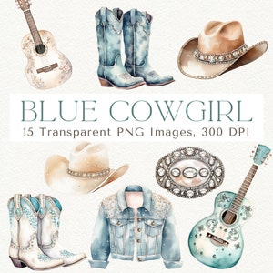 Blue Cowgirl Clipart, Cowgirl Boots Clipart, Western Clipart, Cowgirl Boots PNG, Cute Cowgirl Clipart, Cow Girl Clip Art, Cowgirl Party