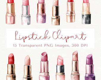 Lipstick Clipart: 15 Beauty Salon PNG Images (300 DPI)