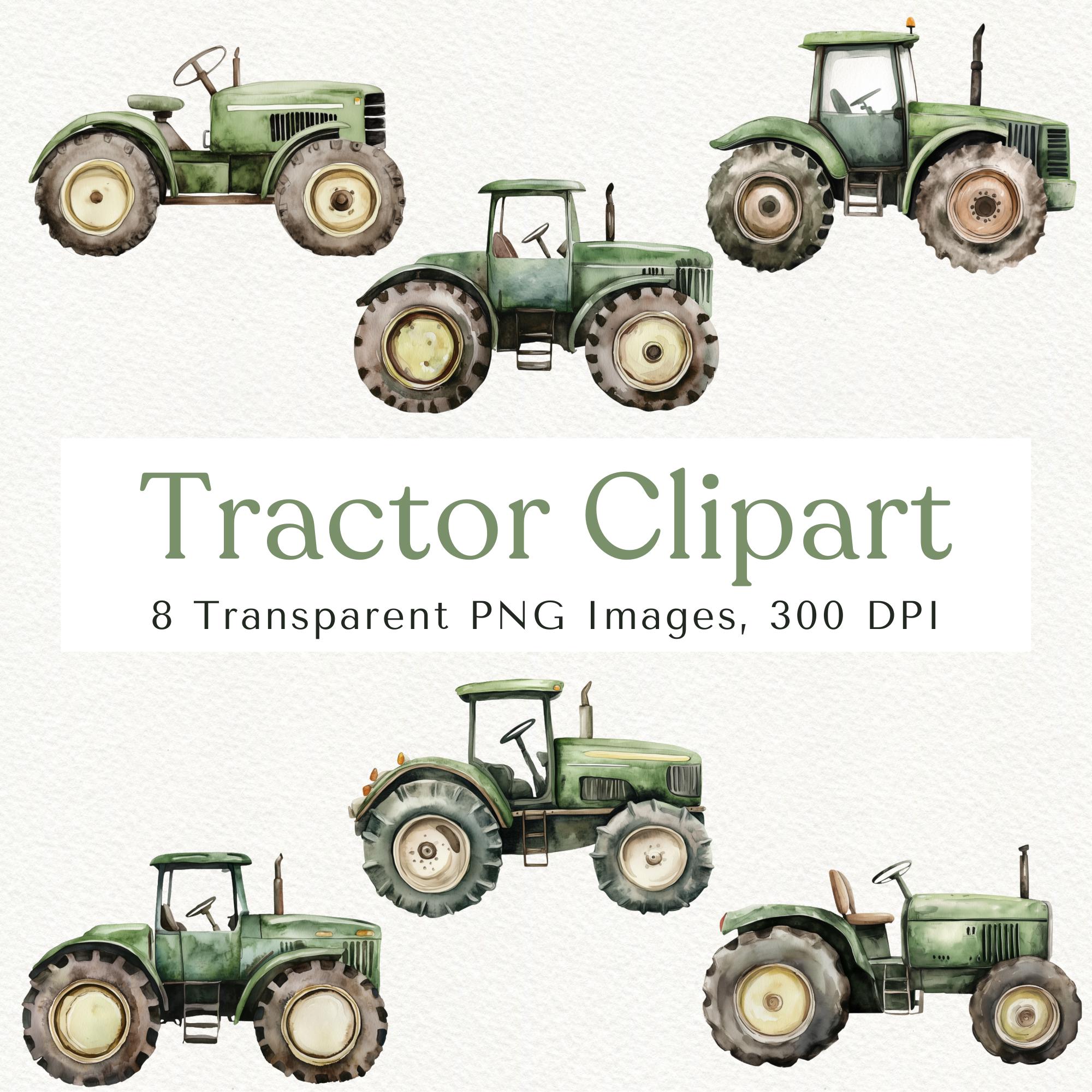 Green Tractor Clipart: Farm PNG Images (digital Download) - Etsy