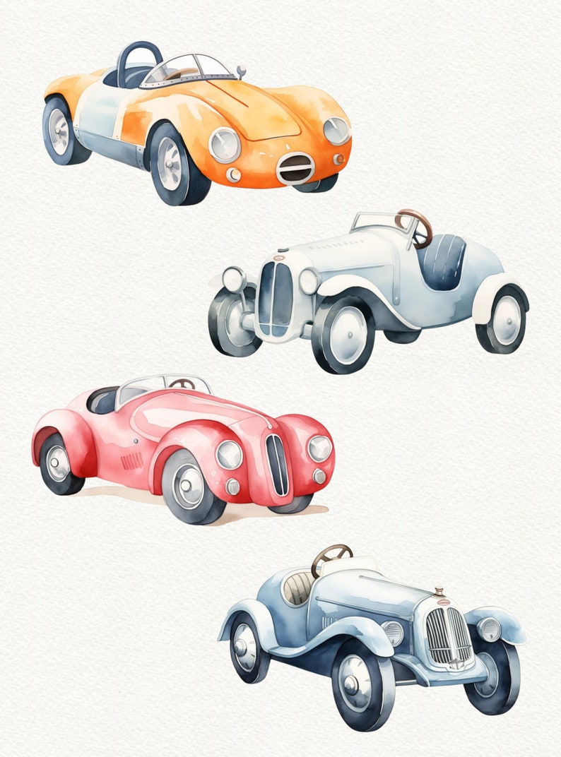 Race Car Clipart, Vintage Race Car Clipart, Race Clipart, Race Cars