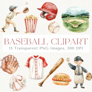Clipart di baseball, PNG di baseball, Clipart del giocatore di baseball, Clipart sportivo, Clipart di acquerello di baseball, PNG del giocatore di baseball, Grafica di baseball