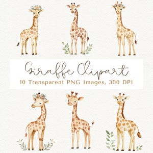 Girafa Clipart, Bebê Girafa Clipart, Girafa Fofa Clipart, Girafa PNG, Animal Clipart, Bebê Girafa PNG, Girafa Clip Art, Safari Clipart