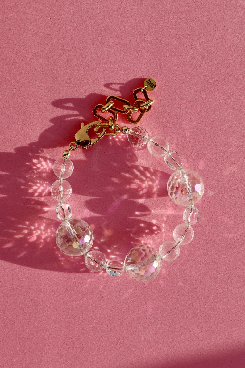 One of a kind VINTAGE GEMSTONES quartz bracelet Highquality handmade jewelry Sustainable choice image 6