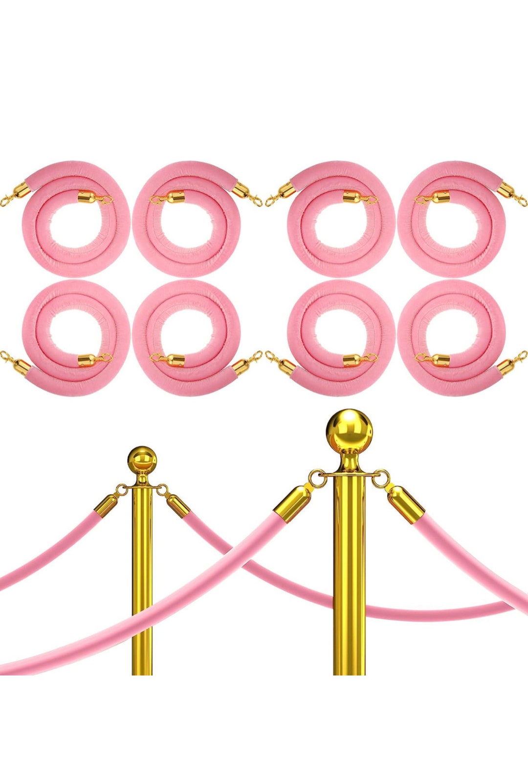 Pink or Red Velvet Stanchion Rope for Runway 5ft - Etsy