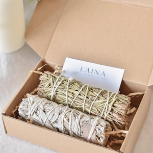 Natural Smudge Stick Set | White Sage & Rosemary for Space Cleansing and Calm | Handmade Purifying Bundle | Natural Smudging Kit for Rituals