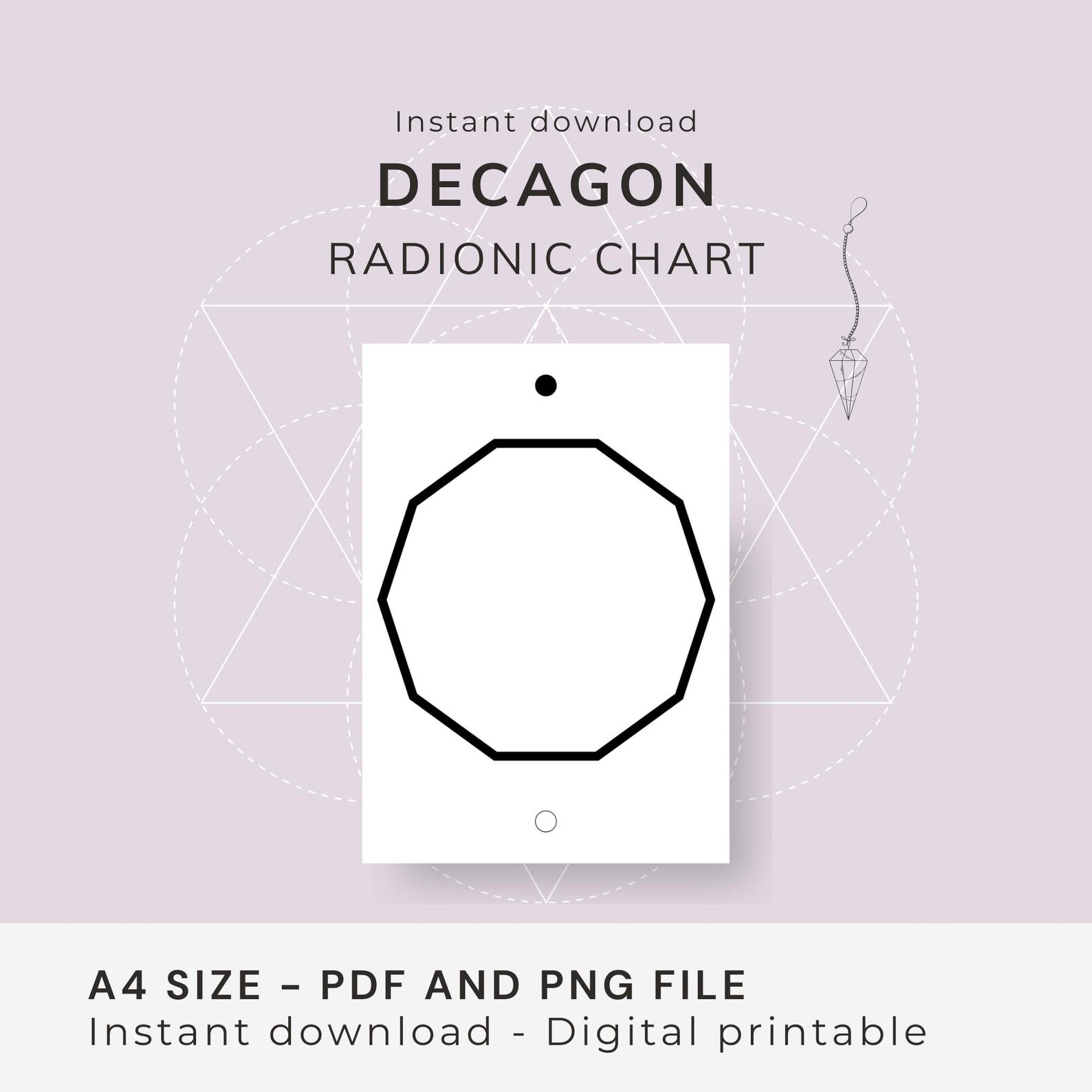 Professional Radionic Decagon Chart | Energy Amplification ...
