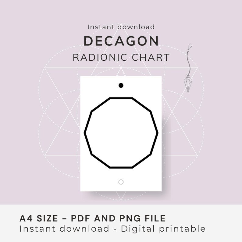 Professional Radionic Decagon Chart | Energy Amplification ...