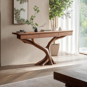 Reclaimed Console Table Modern Rustic Console Table Handcrafted Wood Entryway Furniture Farmhouse Entryway Table Unique Home Decor