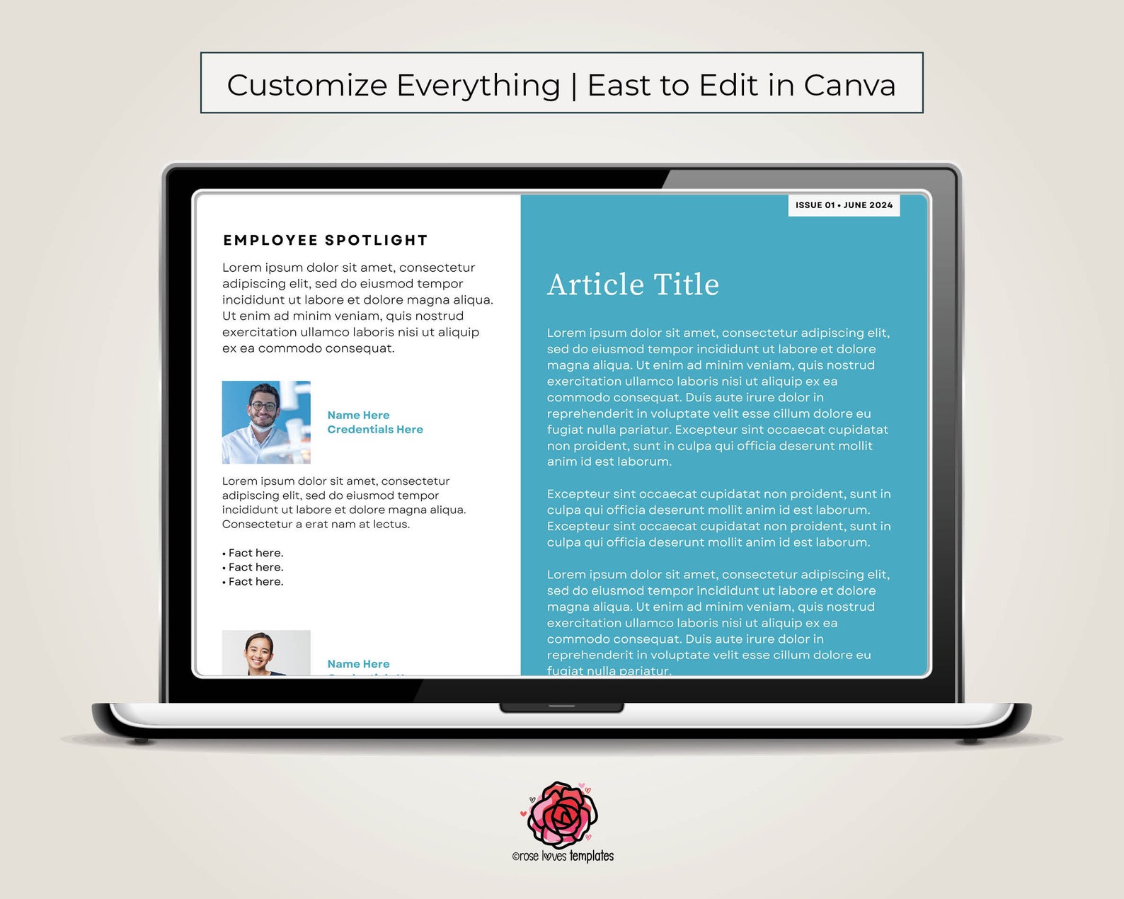 Dental Office Newsletter Template Editable Canva Layout (8.5x11) Etsy