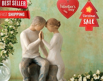 Willow Tree Around You Just The Nearness of You, Sculpted Hand-Painted Figure, Romantic Expression of Love, Wedding Anniversary Couples Gift
