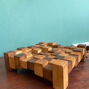 Unique, handmade 3D chess board (made to order only, excl. chess pieces, board only)