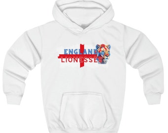 England Kids Lioness Team England Hoodie. Drawstring England hooded sweatshirt. Kids Football Gift gift for lioness fan. Kids hoodie, Flag