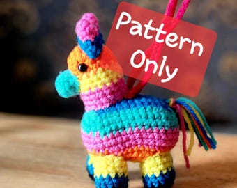 Crochet Burro Piñata Car Hanger Pattern, DIY Fiesta Decor (PDF Download), Crochet Piñata Car Hanger Pattern, Mexican Piñata Crochet Pattern