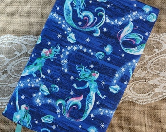 Mermaid Adjustable Fabric Book Cover