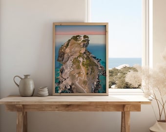 Druk kościoła Skopelos: Kaplica Agios Ioannis, wyspa Mamma Mia Art