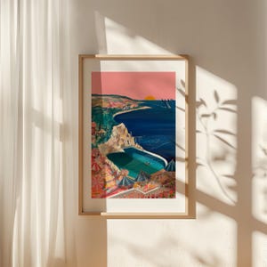 Impresión artística de la piscina de la Riviera Francesa Cap Eden Roc Hotel Antibes Regalo de viaje europeo
